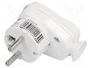 Connector: AC supply; male; plug; 2P+PE; 250VAC; 16A; white; PIN: 3 