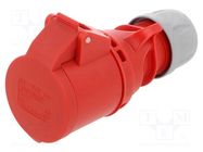 Connector: AC supply 3-phase; socket; female; 16A; 400VAC; IP44 PCE