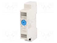 Sensor: thermostat; NO; 10A; 250VAC; screw terminals; 7±4 K; IP20 