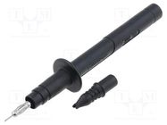 Probe tip; 5A; black; Socket size: 4mm; Plating: nickel plated SCHÜTZINGER