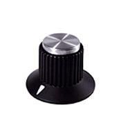 ROUND KNOB WITH ARROW INDICATOR, 6.35MM