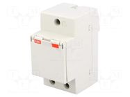 F-type socket; 250VAC; 16A; for DIN rail mounting ABB