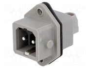 Connector: rectangular; ST; socket; male; PIN: 2; coded; tinned; IP54 HIRSCHMANN