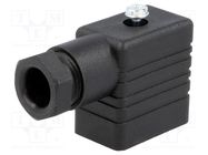 Connector: valve connector; plug; form B; 10mm; female; PIN: 3; 250V HIRSCHMANN