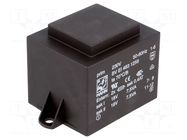Transformer: encapsulated; 15VA; 230VAC; 18V; 18V; 417mA; 417mA; PCB HAHN