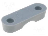 Screw mounted clamp; polyamide; grey; UL94V-2; Ømount.hole: 3mm ESSENTRA