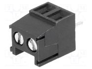 PCB terminal block; angled 90°; 3.5mm; ways: 2; on PCBs; 1mm2; 12A NINIGI