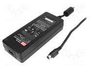 Power supply: switching; 12VDC; 11.5A; Out: KYCON KPPX-4P; 138W MEAN WELL