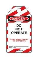 LOCKOUT TAGOUT, PVC, 75X145X0.4MM