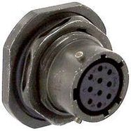JAM NUT CONNECTOR RECEPTACLE, SIZE 12, 10 POSITION, PANEL