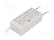 Power supply: switching; LED; 10W; 2÷30VDC; 350mA; 185÷265VAC; IP40 GOVENA