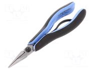 Pliers; half-rounded nose,elongated; ESD; B: 32mm; C: 9mm; D: 6mm LINDSTRÖM