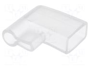 Terminals cover; angled 90°; for push-on 6.3mm connectors; PVC ERGOM