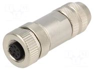 Connector: M12; plug; PIN: 8; female; straight; IP67; screw terminal LAPP