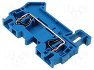 Splice terminal: rail; 0.08÷4mm2; ways: 1; terminals: 2; blue; ST 