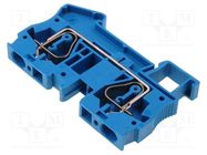 Splice terminal: rail; 0.2÷6mm2; ways: 1; terminals: 2; blue; ST 