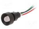 Indicator: LED; recessed; red/green; 230VAC; Ø13mm; IP40; plastic POLAM-ELTA