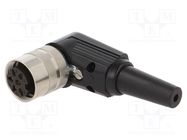 Connector: M16; plug; female; soldering; for cable; PIN: 6; 5A; 250V 