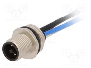 Connector: M12; socket; PIN: 4; male; T code-Power; cables; IP67 