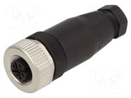Connector: M12; plug; PIN: 4; female; straight; IP67; screw terminal LAPP