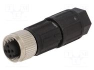 Connector: M12; plug; PIN: 4; female; A code-DeviceNet / CANopen 