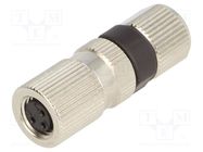 Connector: M8; female; PIN: 3; straight; for cable; plug; 4A; IP68 LAPP