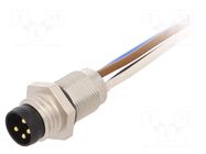 Connector: M8; male; PIN: 4; 30V; IP65,IP67; socket; external thread LAPP