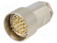 Connector: M27; plug; PIN: 21; male; IP67; ZYLIN; soldering; 6.5÷16mm LAPP