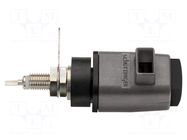 Laboratory clamp; black; 70VDC; 16A; screw,spring clamp; nickel SCHÜTZINGER