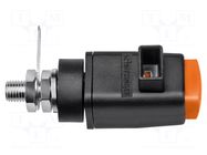 Laboratory clamp; orange; 300VDC; 16A; screw,spring clamp; nickel SCHÜTZINGER