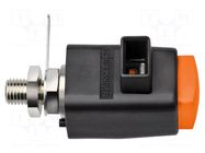 Laboratory clamp; orange; 300VDC; 16A; screw,spring clamp; nickel SCHÜTZINGER
