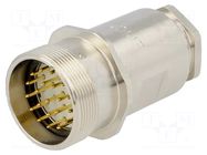 Connector: M27; plug; PIN: 21; male; IP67; ZYLIN; soldering; 6.5÷16mm LAPP