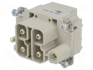 Connector: HDC; contact insert; male; EPIC POWER H-S; PIN: 4; 65A LAPP