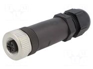 Connector: M12; plug; PIN: 5; female; angled; IP67; screw terminal LAPP