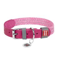 Classic Dog collar with QR code Waudog size L pink, Waudog