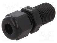 Cable gland; with long thread; PG7; IP68; polyamide; black; HSK-K HUMMEL