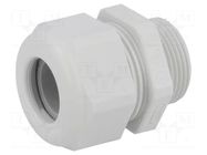 Cable gland; M25; 1.5; IP54; polyamide; light grey; UL94V-0; HSK-K HUMMEL