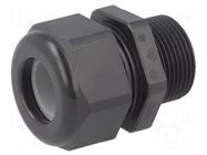 Cable gland; with long thread; M25; 1.5; IP68; polyamide; black HUMMEL