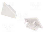 Cap for LED profiles; grey; 2pcs; ABS; CORNER10 TOPMET