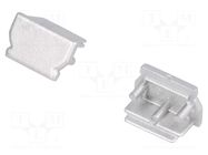 Cap for LED profiles; silver; 2pcs; ABS; UNI12 TOPMET