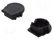 Cap for LED profiles; black; 2pcs; ABS; UNI12 TOPMET