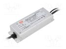 Power supply: switched-mode; LED; 75W; 35÷71VDC; 1050mA; IP67; 90% MEAN WELL