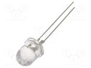 LED; 8mm; blue; 14400÷18000mcd; 30°; Front: convex; 3÷3.8V OPTOSUPPLY