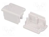 Cap for LED profiles; white; 2pcs; ABS; UNI12 TOPMET