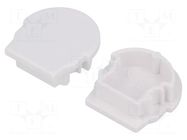 Cap for LED profiles; white; 2pcs; ABS; UNI12 TOPMET