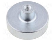 Magnet: permanent; neodymium; H: 7mm; 200N; Ø: 25mm; Thread len: 7mm ELESA+GANTER