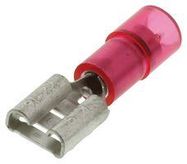 TERMINAL, FEMALE DISCONNECT, 0.25IN, RED