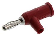 BANANA PLUG, STACKABLE, 15A, SCREW, RED