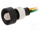 Indicator: LED; recessed; red/green/yellow; 24VDC; 24VAC; Ø13mm POLAM-ELTA