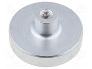 Magnet: permanent; neodymium; H: 7mm; 350N; Ø: 32mm; Thread len: 8mm ELESA+GANTER